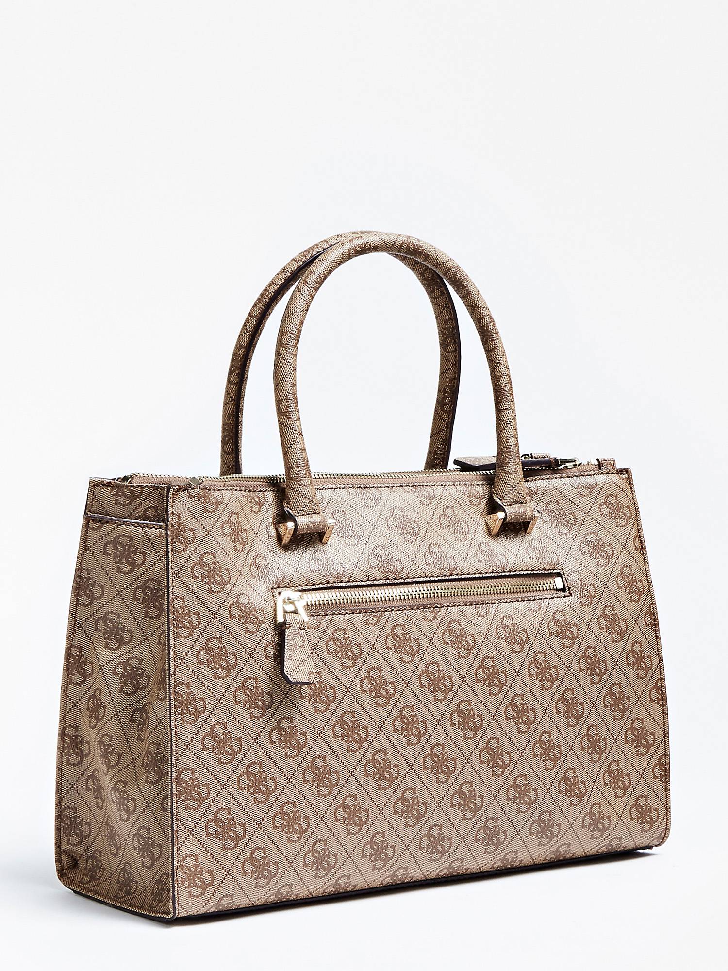 bolso guess marron y rosa